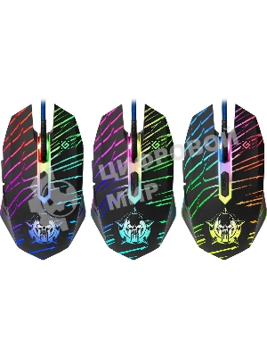 Мышь проводная Defender Dark Agent GM-590L черный, 12800 dpi, USB, кнопки - 6