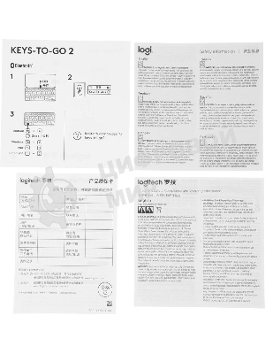 Клавиатура Logitech Keys to Go 2 беспроводная, Bluetooth, серый