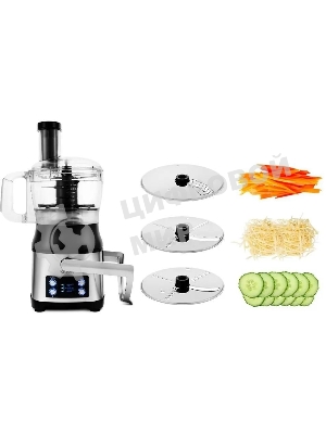 Кухонный комбайн Kitfort KT-1395 800Вт серебристый/черный