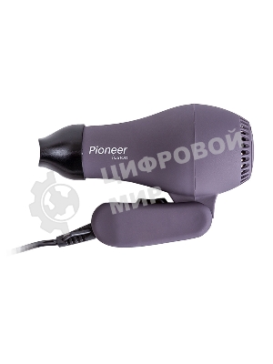 Фен Pioneer HD-1010 фиолетовый/черный, 1000 Вт, компактный