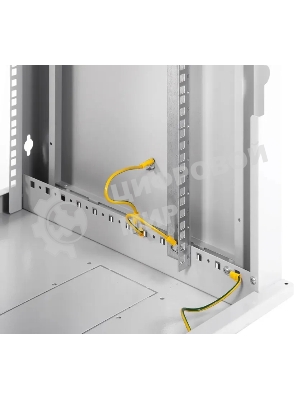 Шкаф настенный ЦМО ШРН-Э-9.500 9U 600x520 мм пер. дв. стекл несъемные бок. пан. серый