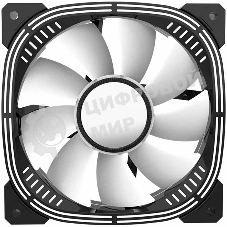 Вентилятор для корпуса Alseye Luna-120-B-P черный, 120 мм, 1800 об/мин, 30 дБ, 4 pin