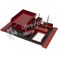 Настольный набор Good Sunrise M9C-25A (9 предметов) фактура красное дерево, материал дерево, бордовый/черный