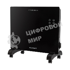 Конвектор электрический Rexant черный, 1000 Вт, 10 м2, электронный термостат, Wi-Fi