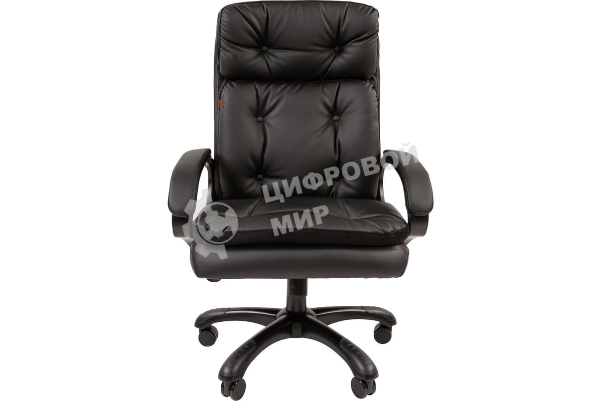 Кресло Chairman 442 черный, экокожа, 120 кг