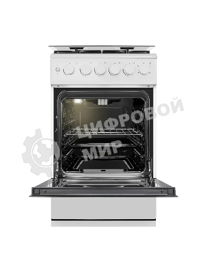 Плита газовая Maunfeld MGC50GCW08D белый, конфорок 4 шт, духовка 59 л, 50 см x 89 см x 65 см