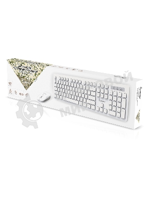 Комплект клавиатура+мышь Smartbuy 105AG беспроводной, USB, 1200 DPI, белый