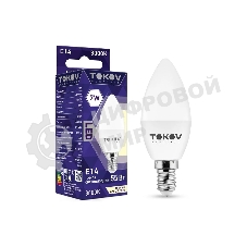 Лампа светодиодная TOKOV ELECTRIC 7Вт С37 3000К Е14 176-264В