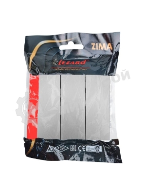 Выключатель 3-кл. СП ZIMA IP20 10А безвинт. зажим серый матовый LEZARD 704-7488-109QC