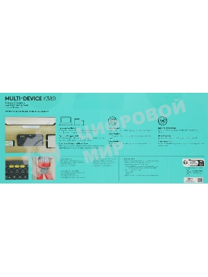 Клавиатура беспроводная Logitech K380 Multi-Device Bluetooth (920-007584) темно- серый- (заводская гравировка)