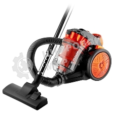 Пылесос BRAYER BR4201 черный/оранжевый, 400/2200 Вт, уборка сухая, пылесборник контейнер 3 л