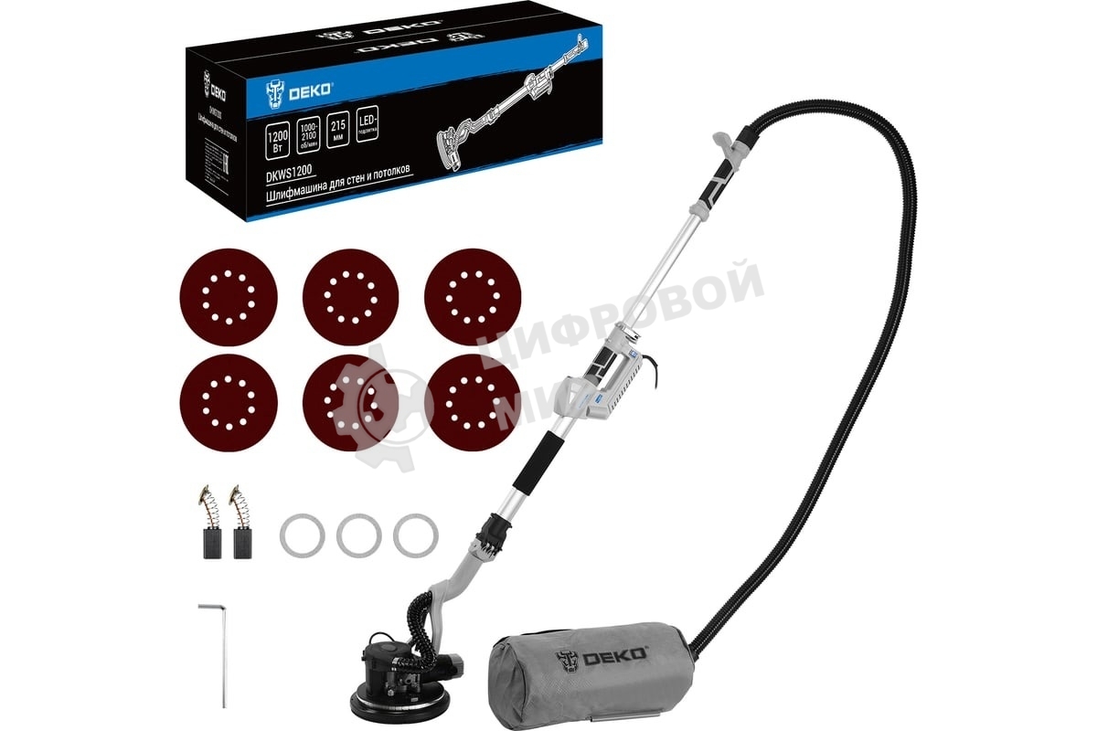 Эксцентриковая шлифмашина Deko DKWS1200, 1200Вт, 225мм, 085-1061