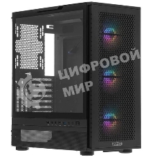 Корпус PCCooler ME200 MESH BK, Midi-Tower, чёрный, 3 x 120 мм