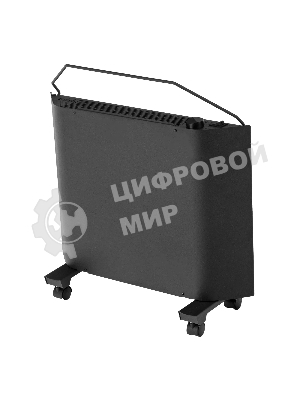 Конвектор электрический Denzel XCE-1000B черный, 1000 Вт, 15 м2, термостат