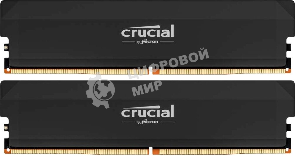 Оперативная память Crucial, DDR5, 32GB (2x16GB), 6000 MHz, CL36, с радиатором, черный