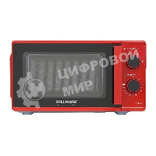 Микроволновая печь Willmark WMO-203GMR красный, 20 л, 700 Вт, переключатели - поворотный механизм