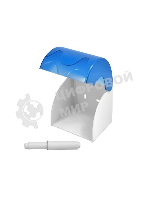 Диспенсер туалетной бумаги, малый Puff 7105, синий, пластиковый, 14,5х15,5х14,4 см