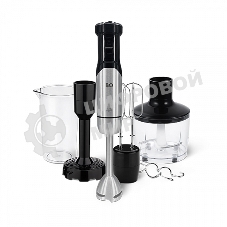 Блендер BQ HB421PS Steel-Black. Мощность 1400 Вт, Режим Турбо 4 в1: Насадка для пюре + блендер+ миксер + измельчитель