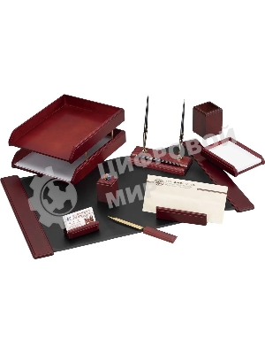 Настольный набор Good Sunrise M9C-25A (9 предметов) фактура красное дерево, материал дерево, бордовый/черный
