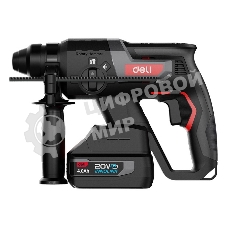 Перфоратор аккумуляторный Deli DE-DC20-2D4 (2 АКБ*4А·ч + ЗУ, 20V, SDS PLUS, 2Дж, 4750уд/мин, 1350об/мин, кейс)