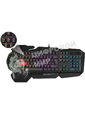 Клавиатура проводная A4Tech Bloody B310N черный USB Multimedia for gamer LED (подставка для запястий) (B310N)