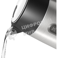 Чайник электрический Bosch TWK4P440 1.7 л, 2400 Вт, нержавеющая сталь/черный (корпус: нержавеющая сталь)