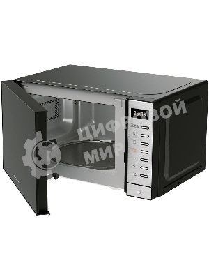 Микроволновая печь Rondell RDE-MW203 черный/серебристый, 20 л, 700 Вт, переключатели - кнопки