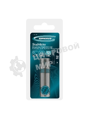 Бита Gross Torx 15х50 мм, сталь S2, шестигр., 2 шт.