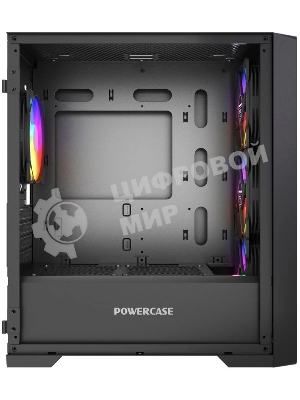 Корпус PowerCase ByteFlow Micro Black LE, Micro-Tower, чёрный