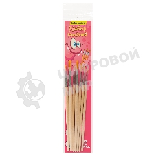 Набор кистей Silwerhof Монстрики (набор 7шт) синтетика круглая №1-5/плоская № 4,6 деревянная, лакированная ручка