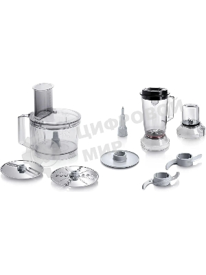 Кухонный комбайн Bosch MCM3501M 800 Вт, Скорости: 2, Блендер 1 л, Чаша 2.3 л, черный/серебристый