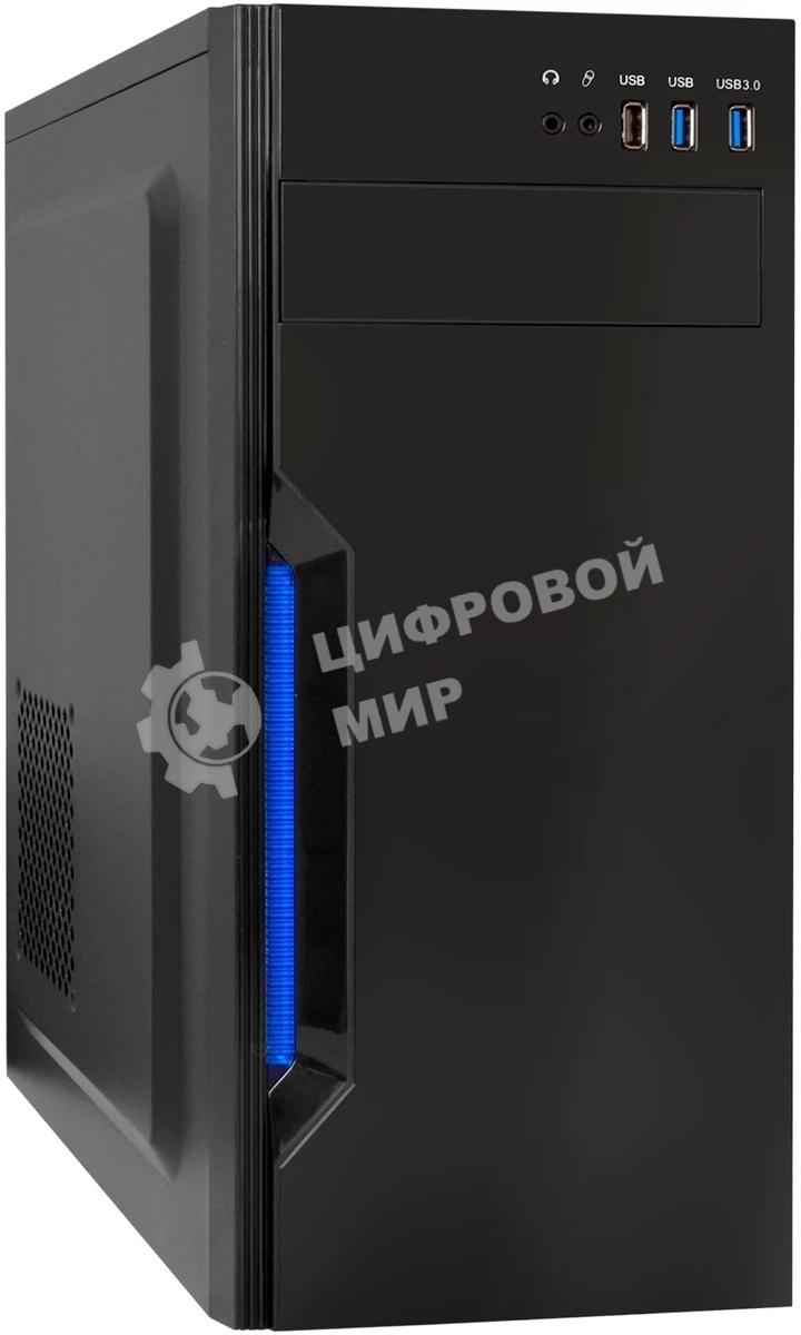 Компьютерный корпус Miditower ExeGate XP-333U-UNS400 (ATX, БП UNS400 с вент. 12см, 1хUSB/2хUSB 3.0, аудио, черный)