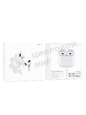 Наушники TWS Borofone BW13 белый, вкладыши, Bluetooth, сенсорное управление, до 4 ч