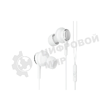 Проводные наушники Olmio Fly белый, внутриканальные, Jack 3.5 мм, микрофон