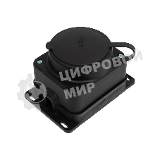 Колодка MultiSet 1х розетка 2К+З 16А/250В IP44 каучуковая черн. SE MST4003BK