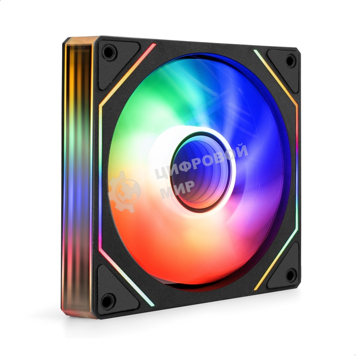 Вентилятор с подсветкой ExeGate EX12025HM3PM.FRGb.PRM (120x120x25 мм, FRGb, Hydraulic bearing (гидродинамический), 3pin+Molex, 1200RPM, 24dBA)