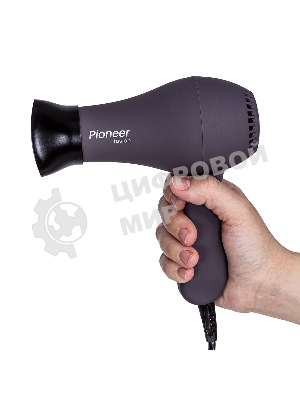 Фен Pioneer HD-1010 фиолетовый/черный, 1000 Вт, компактный