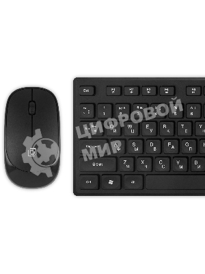 Комплект клавиатура+мышь Oklick S255W беспроводной, USB, 1200 DPI, чёрный