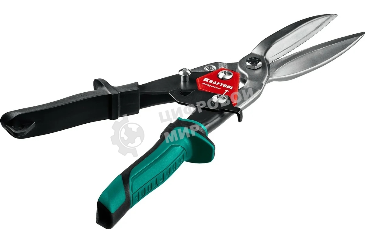 Ножницы по металлу KRAFTOOL Alligatorпрямые удлиненные, Cr-Mo, 290 мм