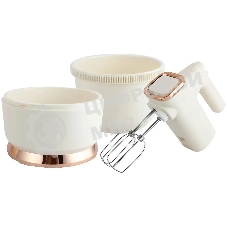 Миксер с чашей Centek CT-1129 бежевый/золотой хром, 800 Вт