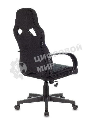 Кресло игровое Бюрократ ZOMBIE RUNNER черный/синий искусст.кожа/ткань