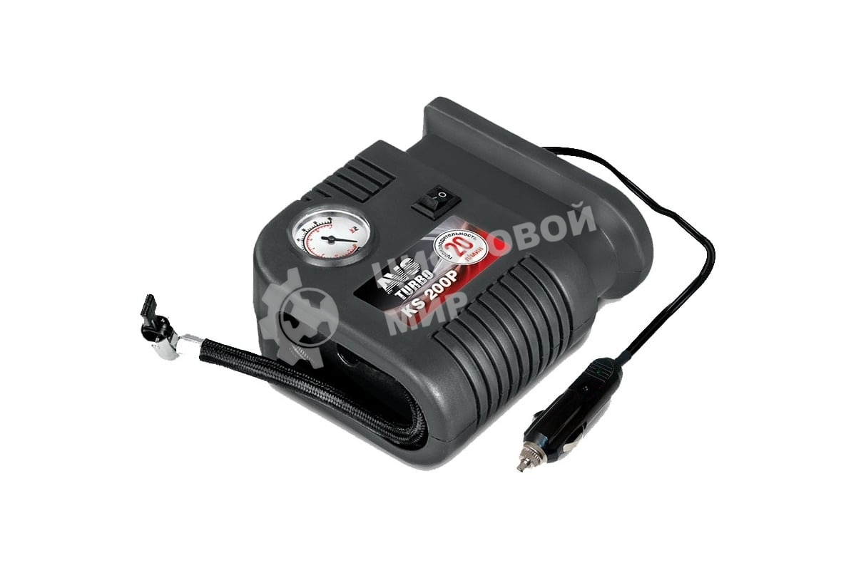 Компрессор автомобильный AVS KS200P черный