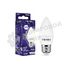 Лампа светодиодная TOKOV ELECTRIC 10Вт С37 3000К Е27 176-264В