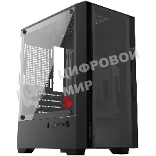 Компьютерный корпус Bloody CC-123 черный без БП mATX 8x120мм 2xUSB2.0 1xUSB3.0 audio bott PSU