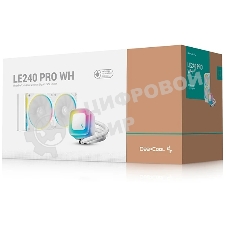 Система водяного охлаждения Deepcool LE240 Pro ARGB Soc-AM5/AM4/1200/1700/1851 белый 4-pin 28.2-33dB Al 280W 1347gr Ret (R-LE240PRO-WHAMMC-G-1)