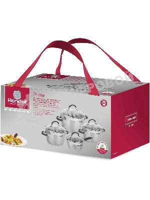 Набор посуды 8 предм. (кастрюли с/кр 18/20/24 см, ковш с/кр 16 см) Prime Rondell RDS-1291