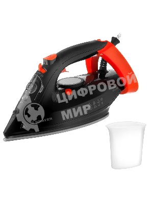 Утюг BRAYER BR4007 черный/оранжевый, 3100 Вт, 35 г/мин, 160 г/мин, 265 мл