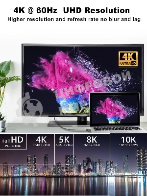 Кабель USB3.1 CM-HDMI 1.8M CU423MC-1.8M VCOM