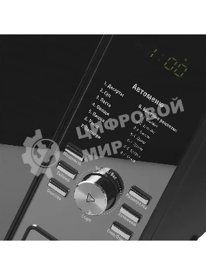 Микроволновая печь Polaris PMO 2303D RUS черный, 23 л, 900 Вт, переключатели- кнопки, поворотный механизм