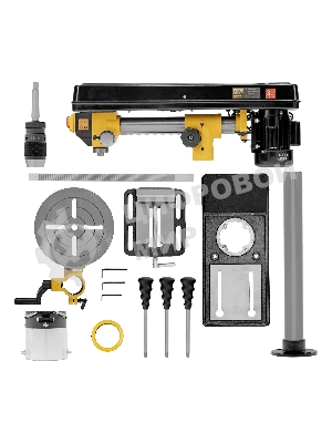 Станок сверлильный радиальный Denzel DDM-550R, 550 Вт, 16 мм, 12 ск., настольный